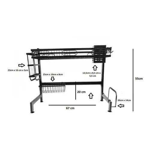 Cozinha Suspensa Modular Autosustentável com Escorredor de Louça RAC