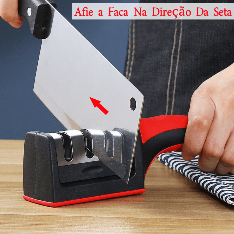 Afiador Profissional de Facas com 3 Opções de Afiação